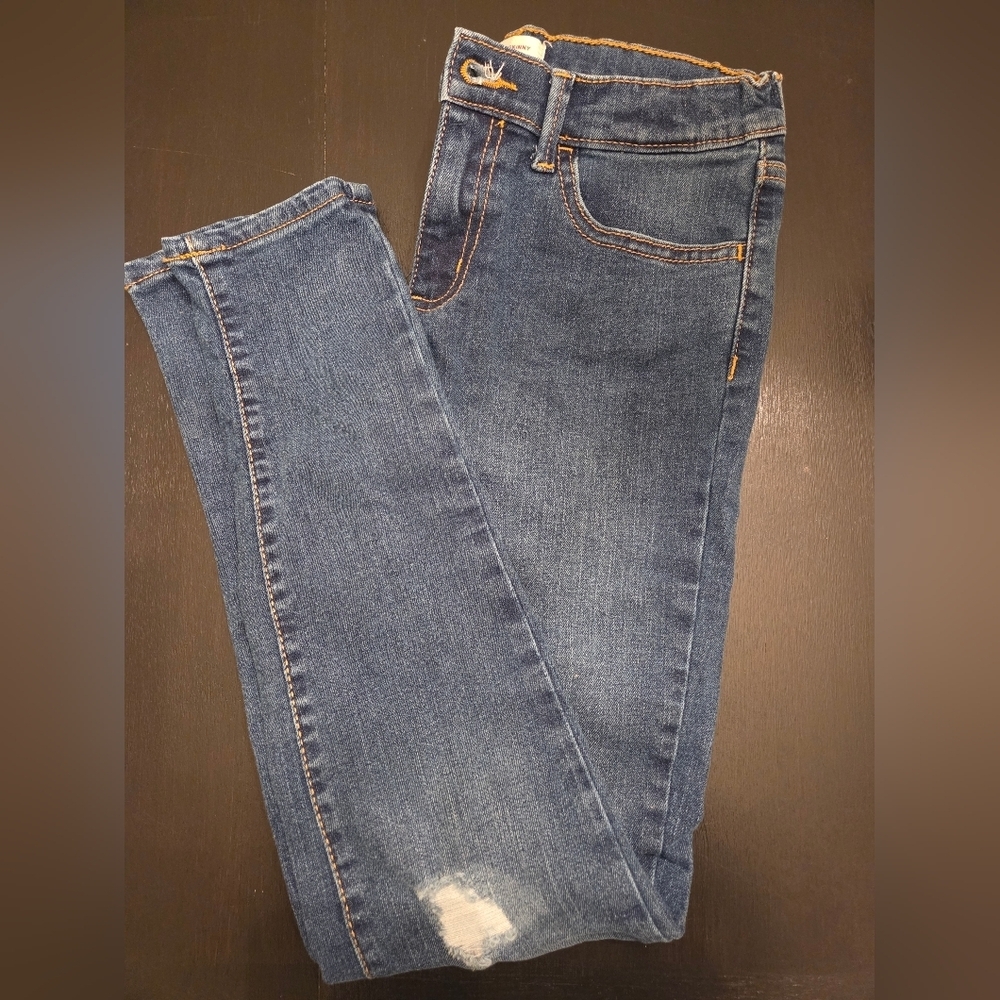 Girls Size 14 Levi's 710 Super Skinny Distressed Blue Jeans - Picture 6 of 7